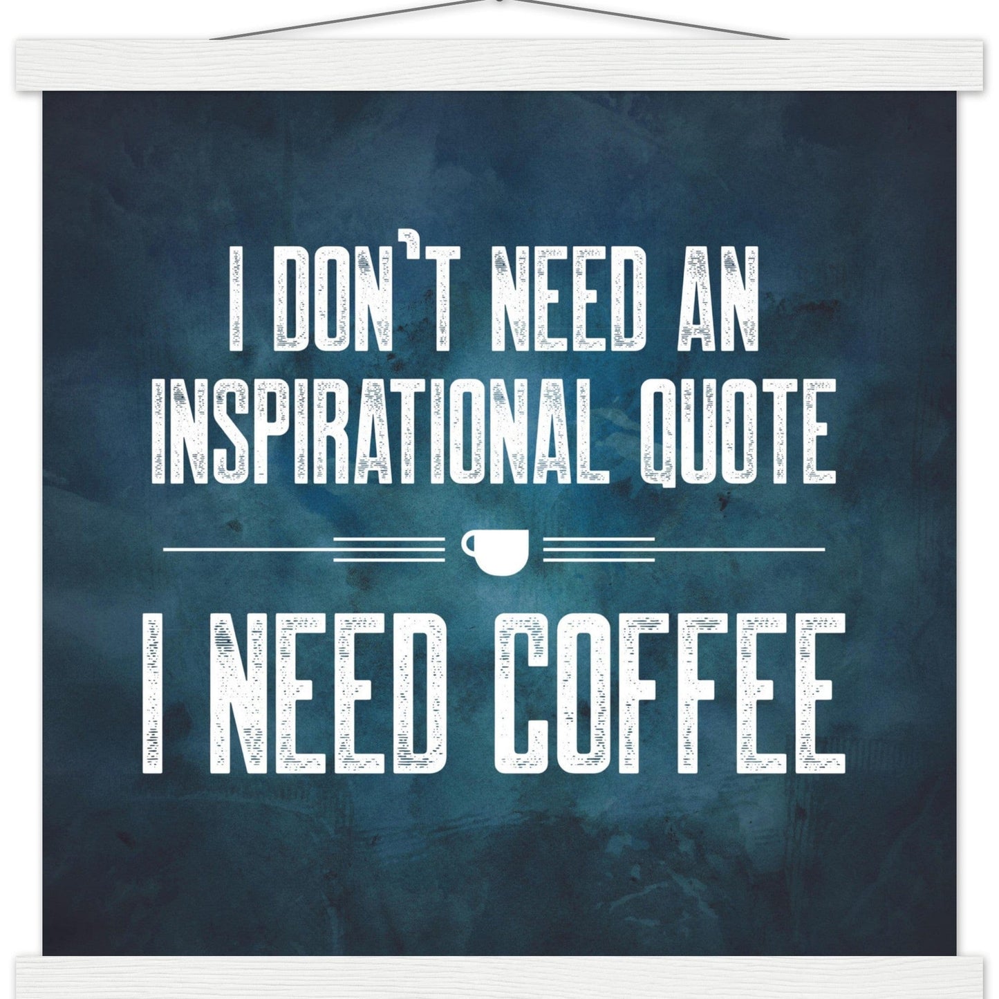 Good Bean Gifts "Coffee Not Quotes" Premium Matte Paper Coffee Poster with Hanger 40x40 cm / 16x16″ / white