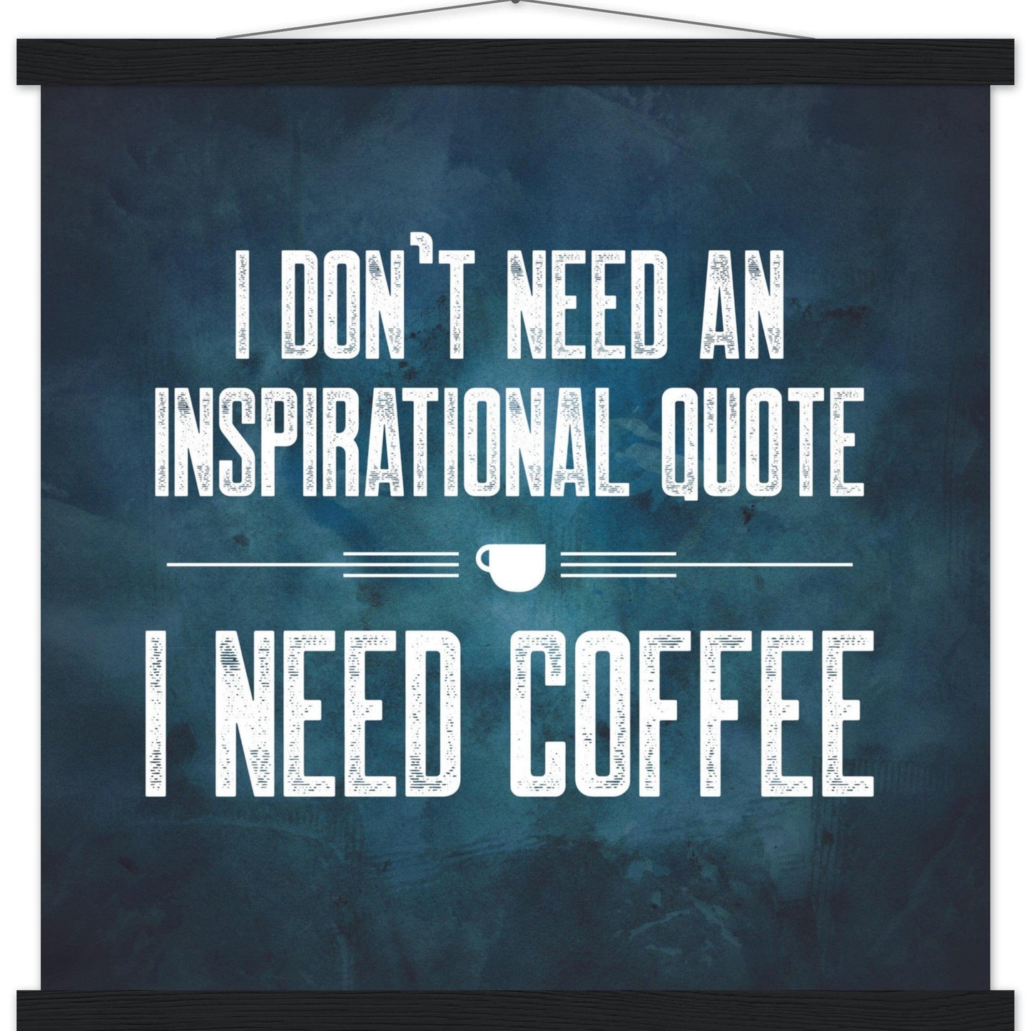 Good Bean Gifts "Coffee Not Quotes" Premium Matte Paper Coffee Poster with Hanger 45x45 cm / 18x18″ / black