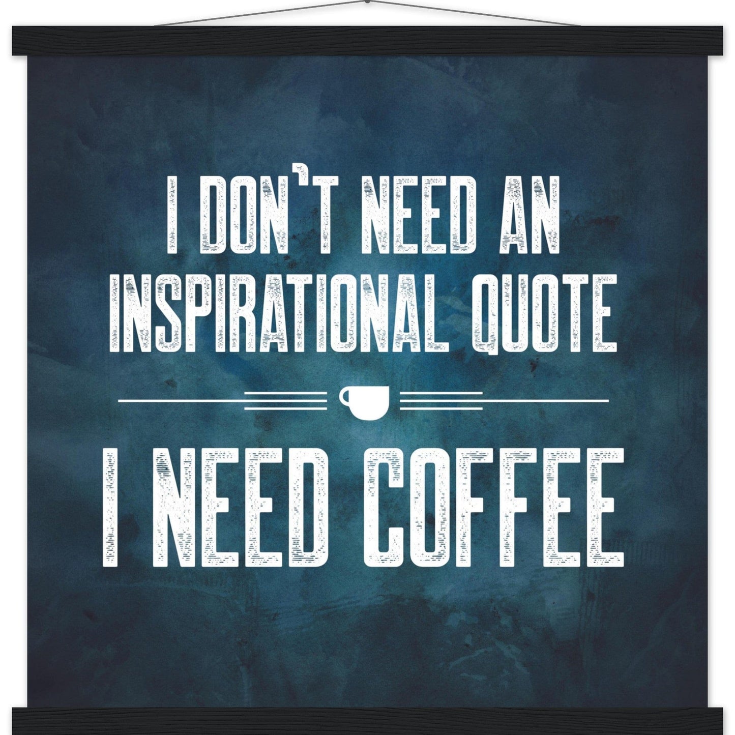 Good Bean Gifts "Coffee Not Quotes" Premium Matte Paper Coffee Poster with Hanger 50x50 cm / 20x20″ / black