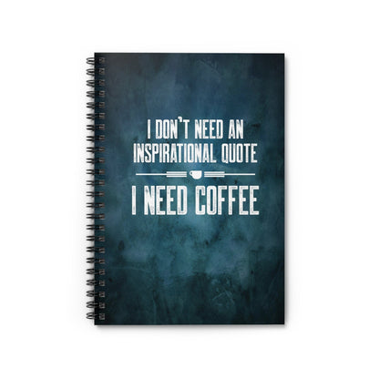 Good Bean Gifts "Coffee Not Quotes" Spiral Notebook One Size