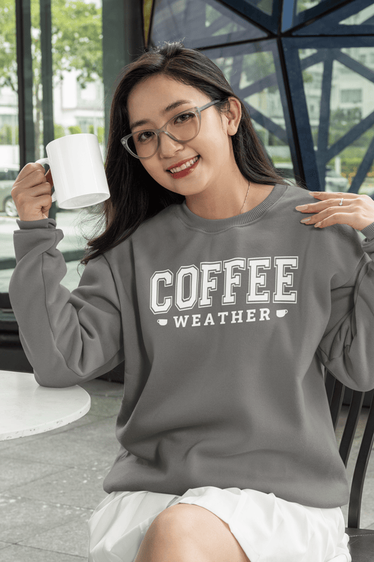 Good Bean Gifts "Coffee Weather" - Classic Unisex Crewneck Sweatshirt | Gildan® 18000 Sport Grey / S