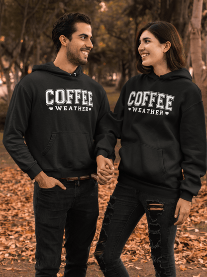 Good Bean Gifts "Coffee Weather" - Classic Unisex Pullover Hoodie | Gildan® 18500 Black / S