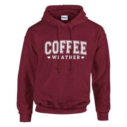 Good Bean Gifts "Coffee Weather" - Classic Unisex Pullover Hoodie | Gildan® 18500 Garnet / S