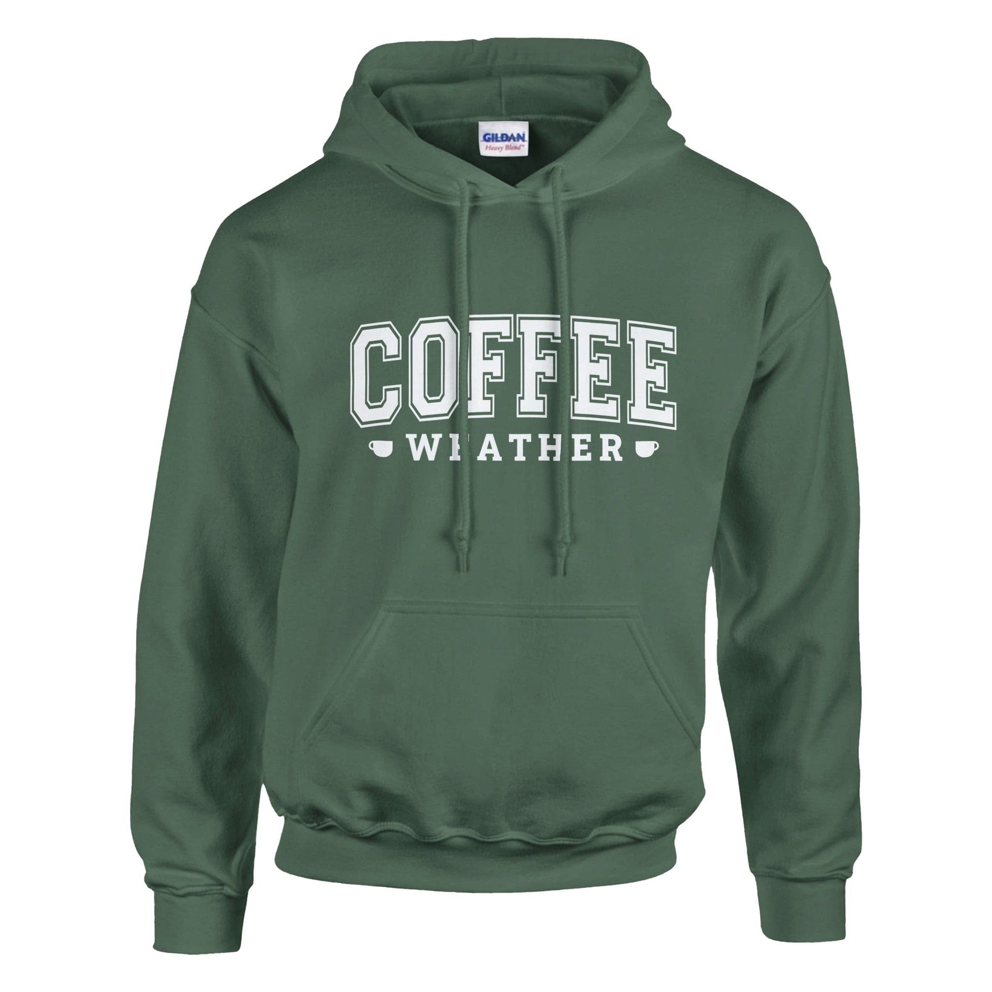 Good Bean Gifts "Coffee Weather" - Classic Unisex Pullover Hoodie | Gildan® 18500 Military Green / 2XL