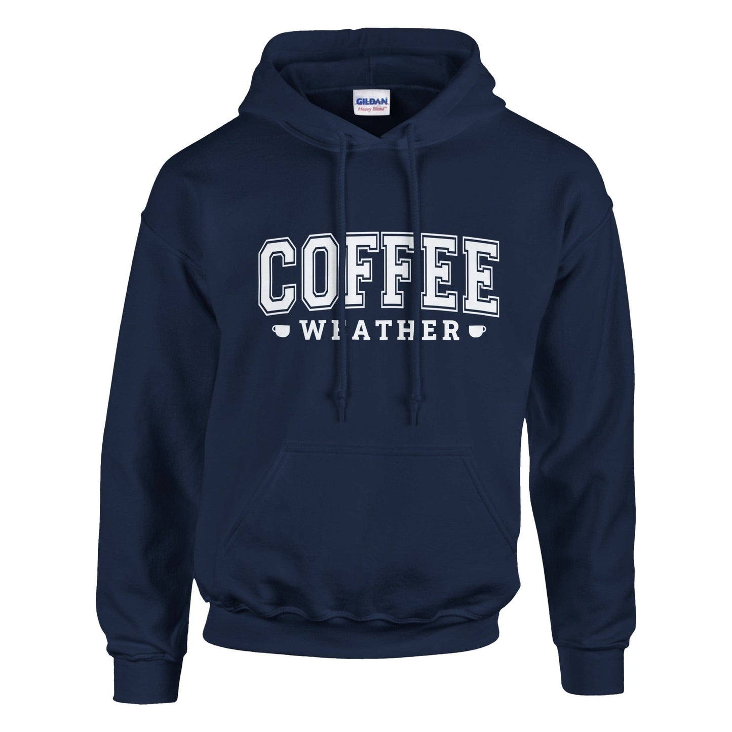 Good Bean Gifts "Coffee Weather" - Classic Unisex Pullover Hoodie | Gildan® 18500 Navy / 4XL