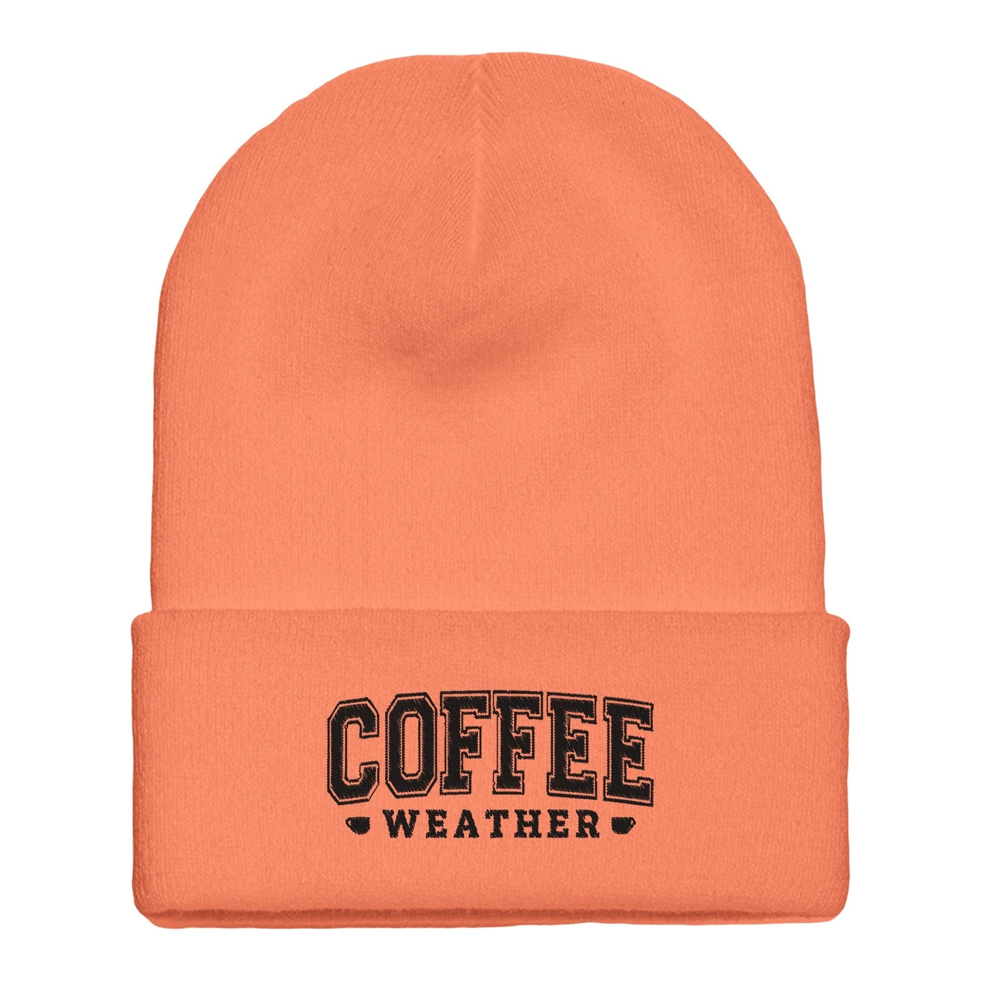 Good Bean Gifts "Coffee Weather" Cuffed Beanie blaze orange