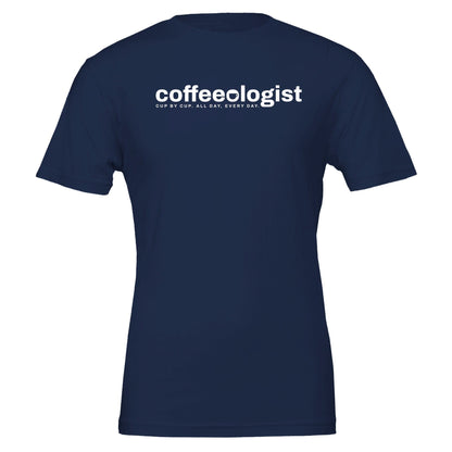 Good Bean Gifts "Coffeeologist"  T-Shirt – Cup by Cup, All Day Every Day Navy / S