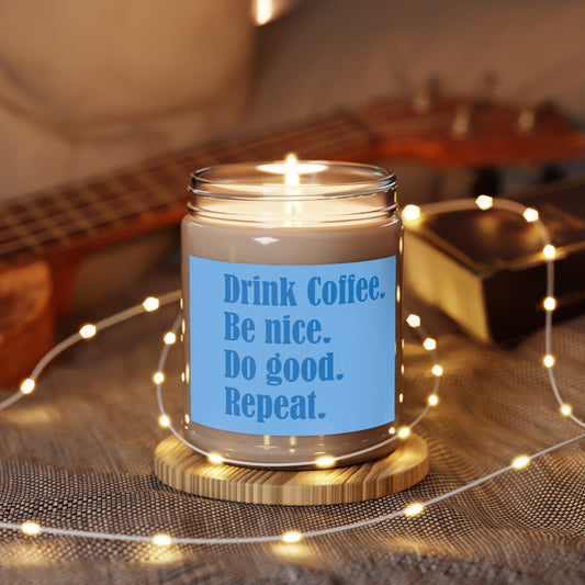 Good Bean Gifts "Drink Coffee, Be Nice, Do Good, Repeat" Scented Candles, 9oz Vanilla Bean / One size