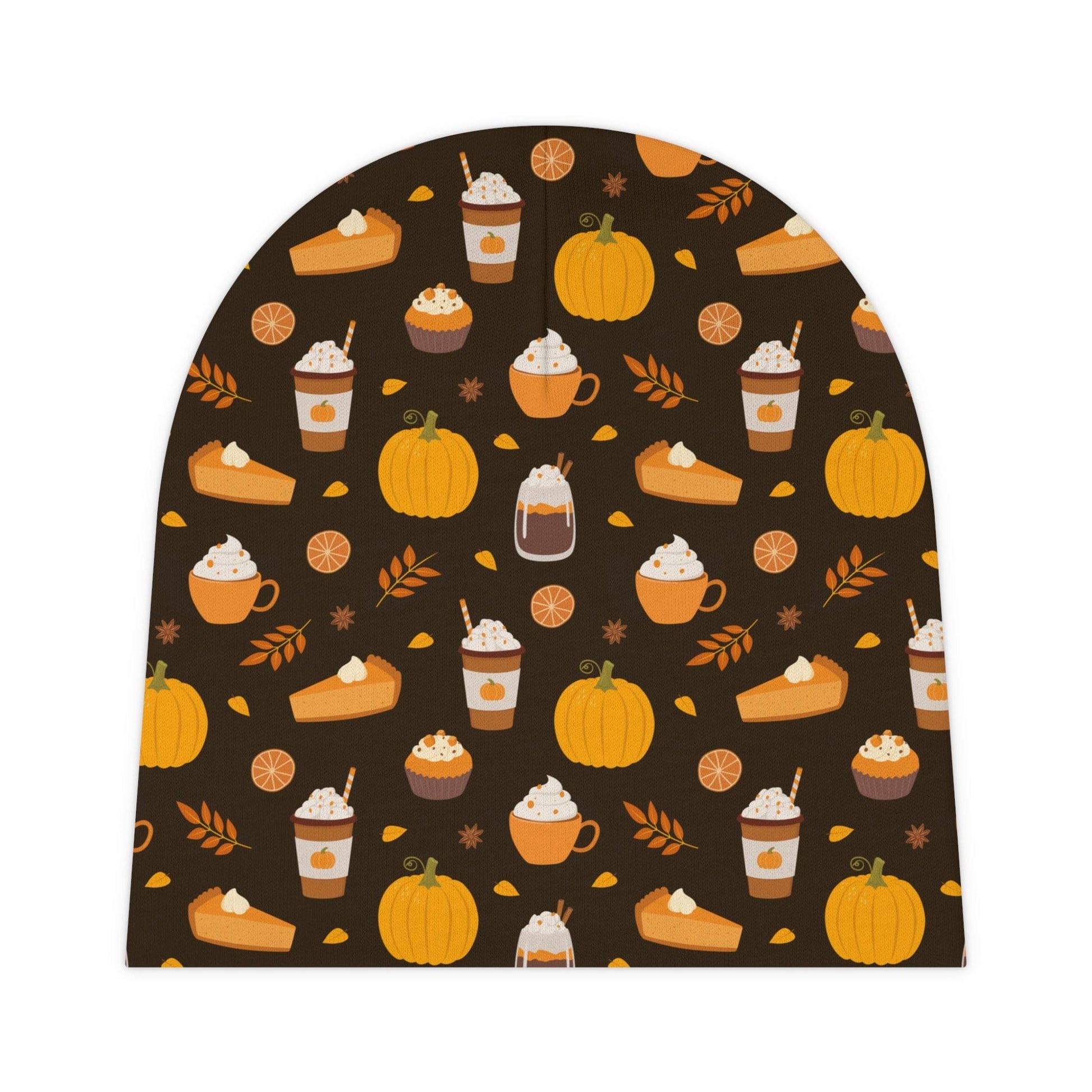 Good Bean Gifts "Festive Fall" Baby Beanie (AOP) One size / White