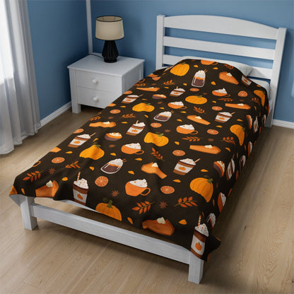 Good Bean Gifts "Festive Fall" Velveteen Plush Blanket