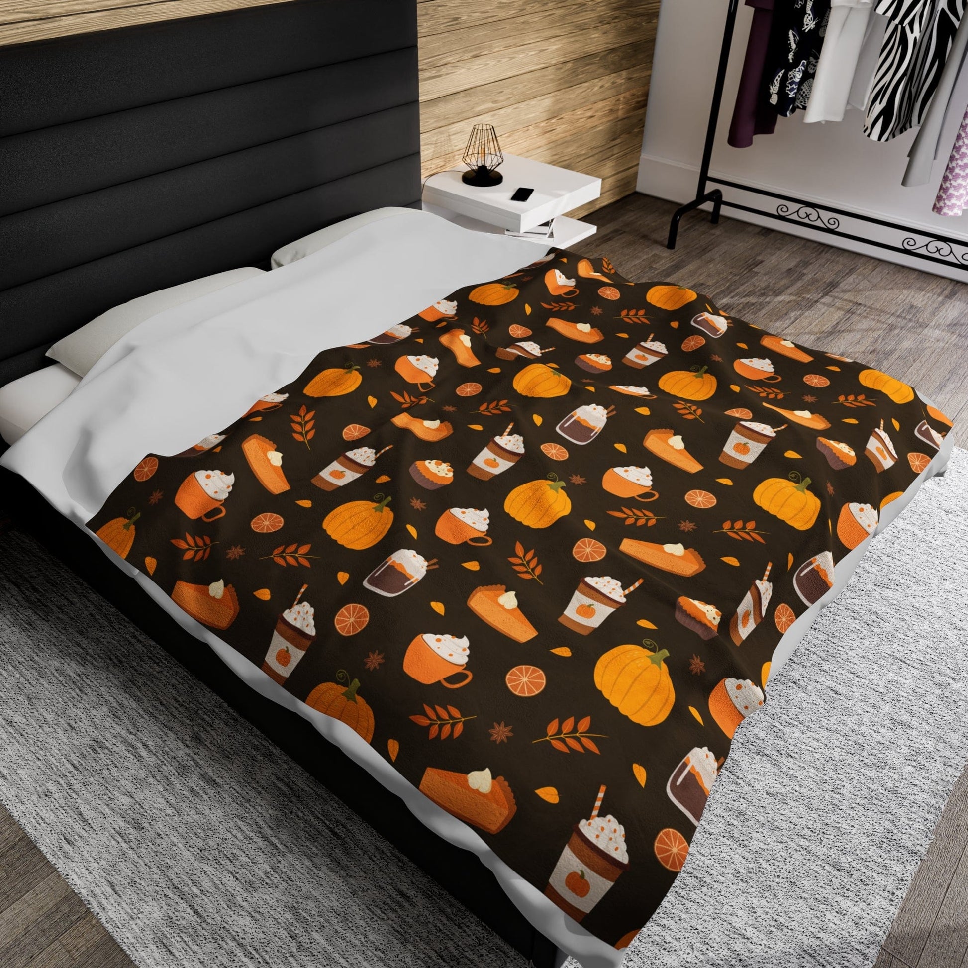 Good Bean Gifts "Festive Fall" Velveteen Plush Blanket