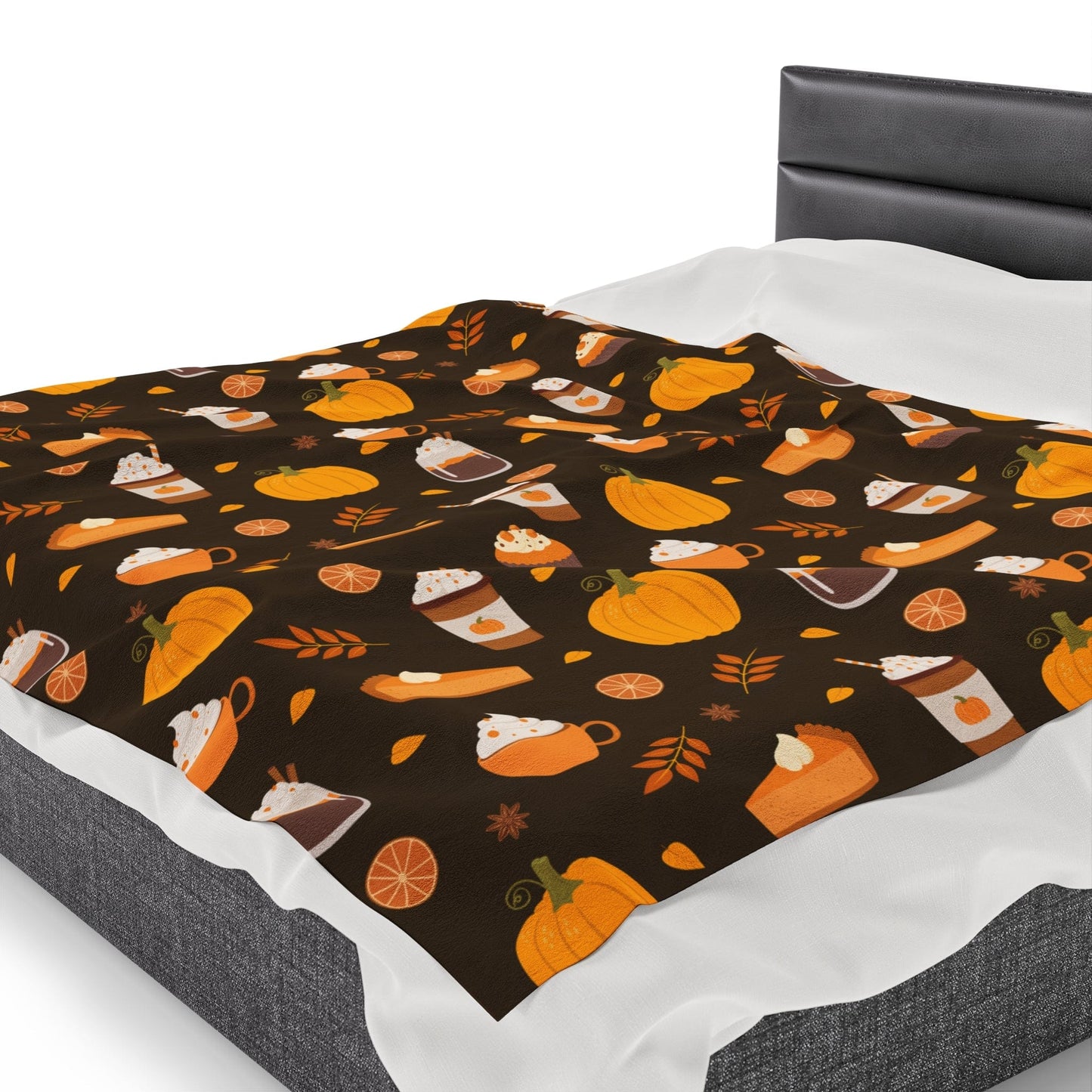 Good Bean Gifts "Festive Fall" Velveteen Plush Blanket