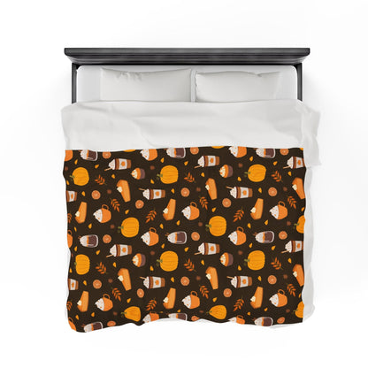 Good Bean Gifts "Festive Fall" Velveteen Plush Blanket