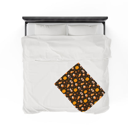 Good Bean Gifts "Festive Fall" Velveteen Plush Blanket