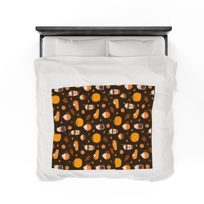 Good Bean Gifts "Festive Fall" Velveteen Plush Blanket