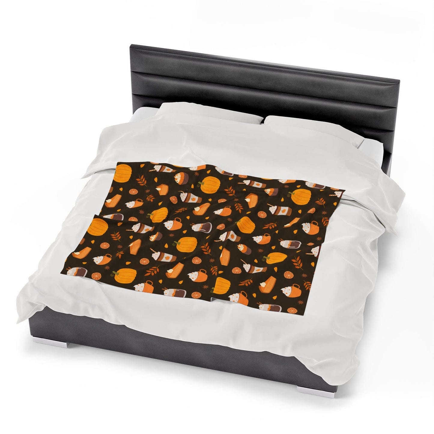 Good Bean Gifts "Festive Fall" Velveteen Plush Blanket 50" × 60"