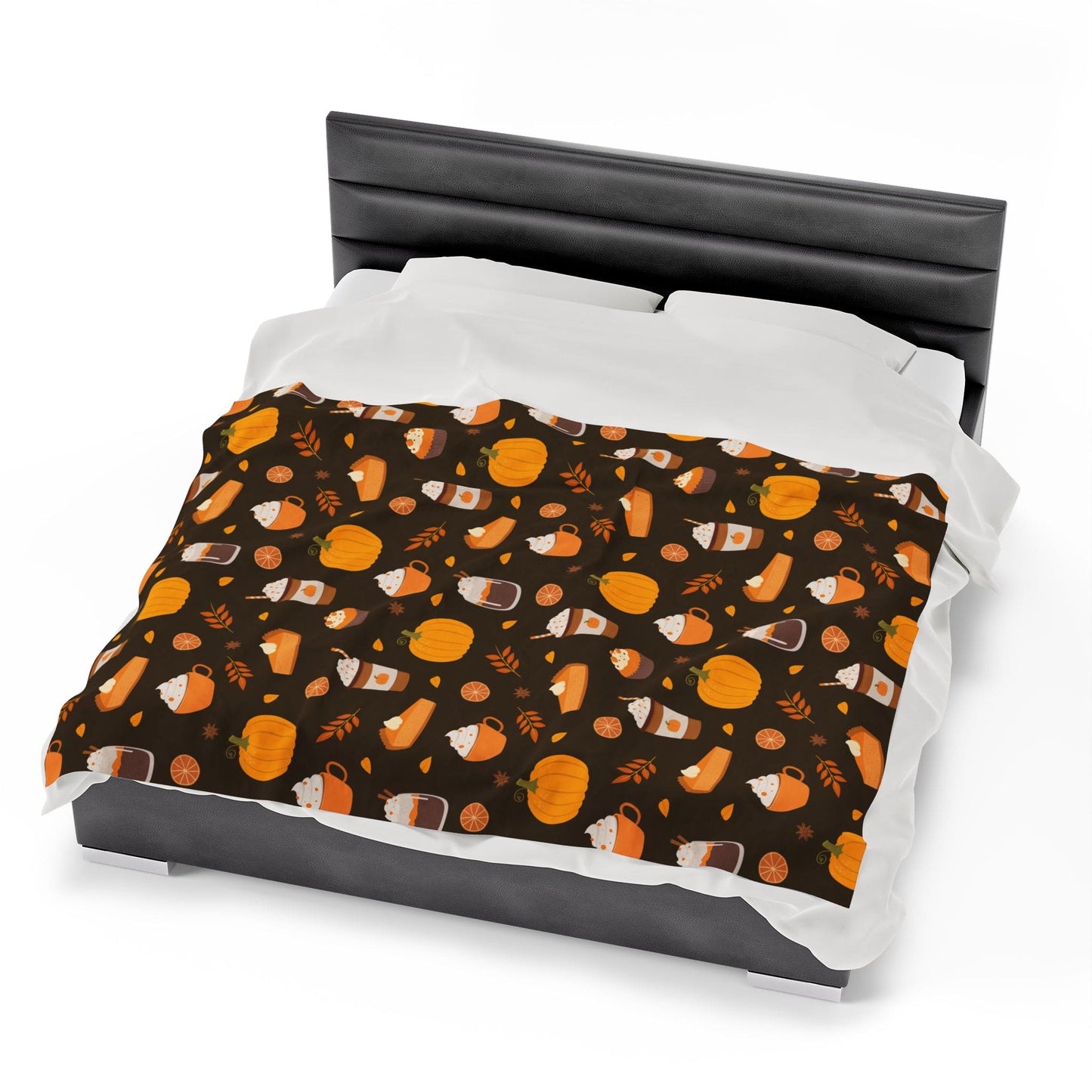 Good Bean Gifts "Festive Fall" Velveteen Plush Blanket 60" × 80"