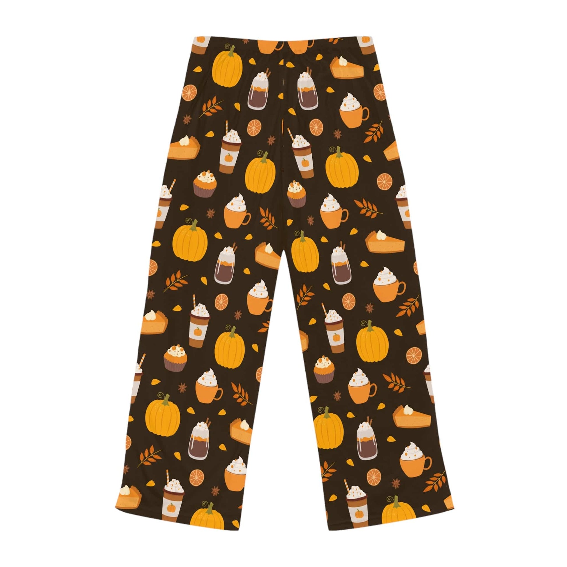 Good Bean Gifts "Festive Fall"  Women's Pajama Pants with Coffee Cups and Pumpkins