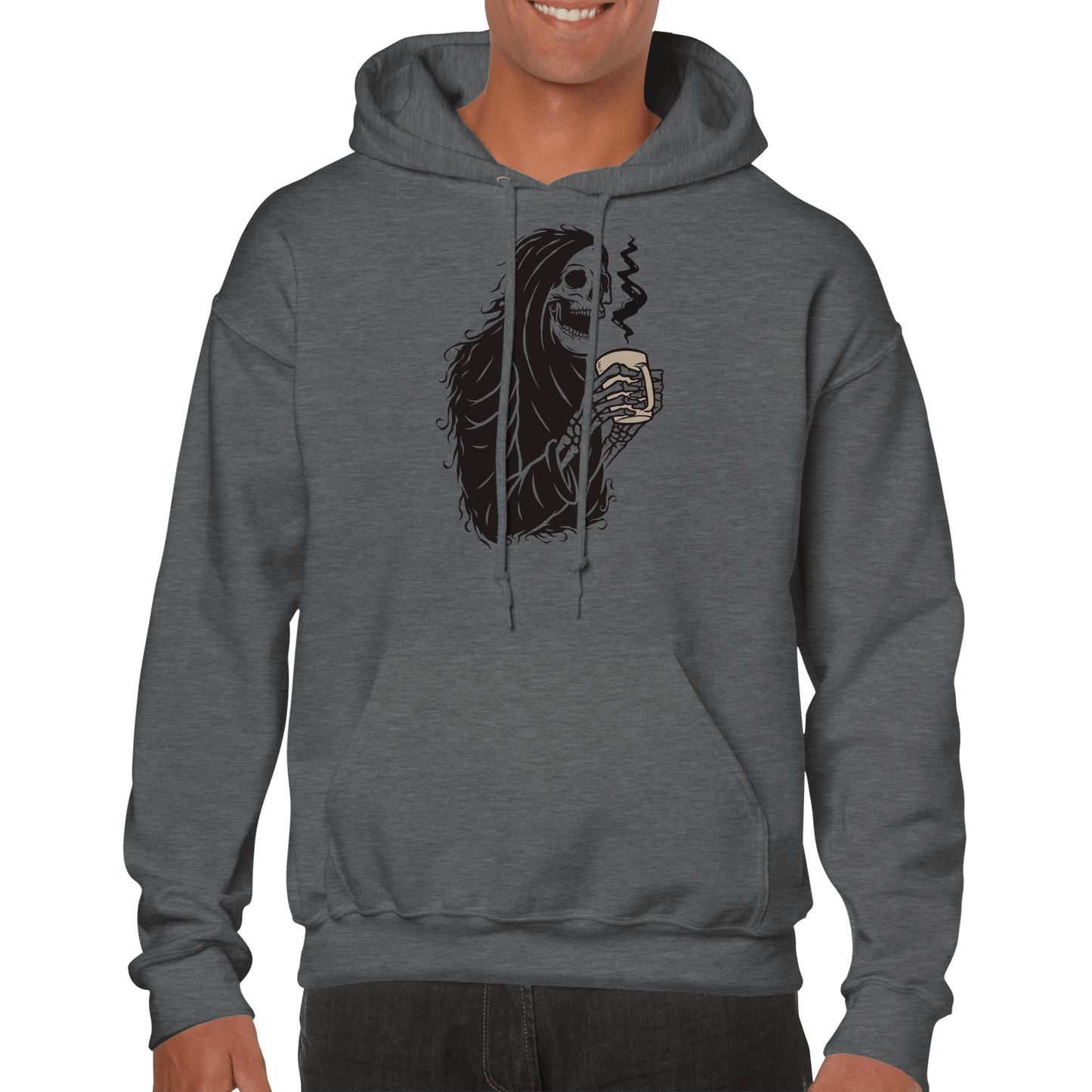 Good Bean Gifts Grim Reaper Fuel Premium Unisex Pullover Hoodie Graphite Heather / S