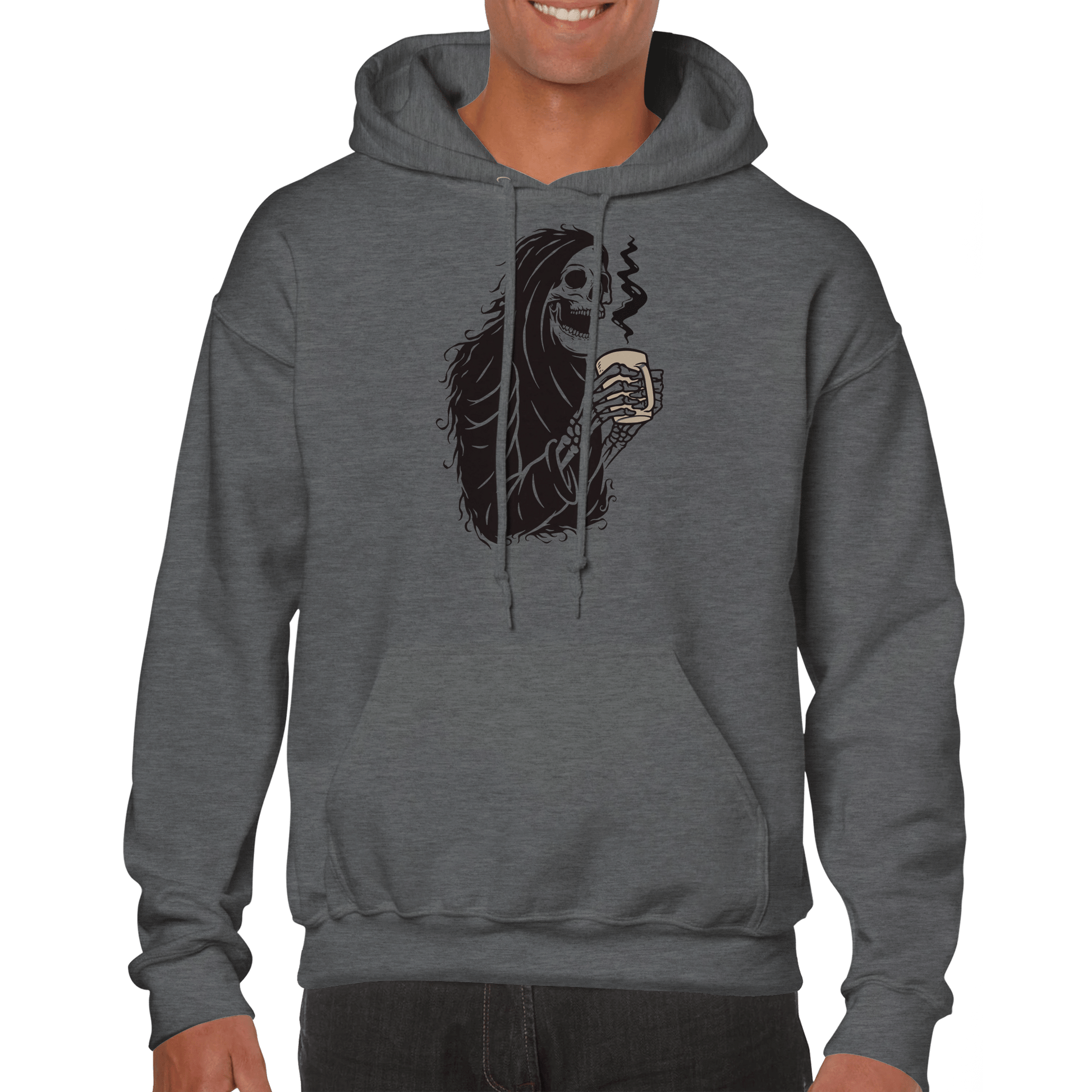 Good Bean Gifts Grim Reaper Fuel Premium Unisex Pullover Hoodie Graphite Heather / S