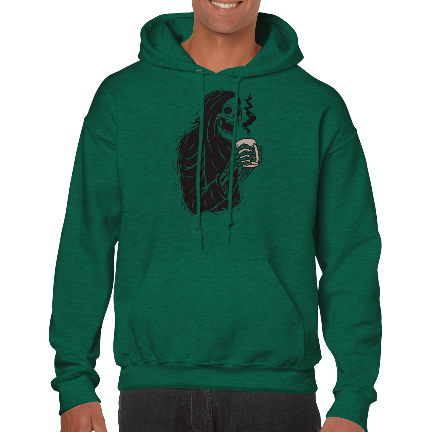 Good Bean Gifts Grim Reaper Fuel Premium Unisex Pullover Hoodie Heather Kelly / S