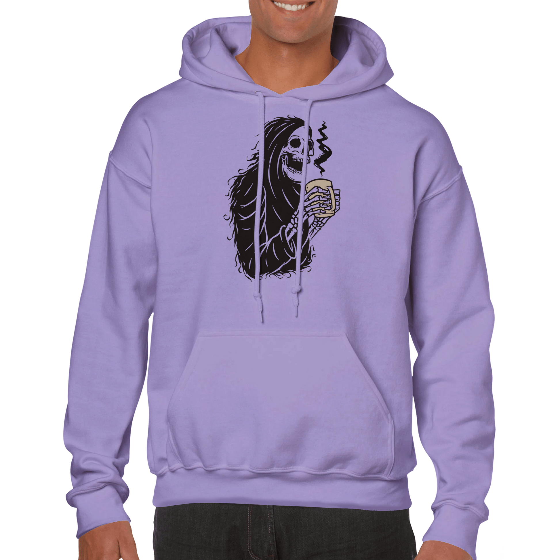 Good Bean Gifts Grim Reaper Fuel Premium Unisex Pullover Hoodie Lavender / S