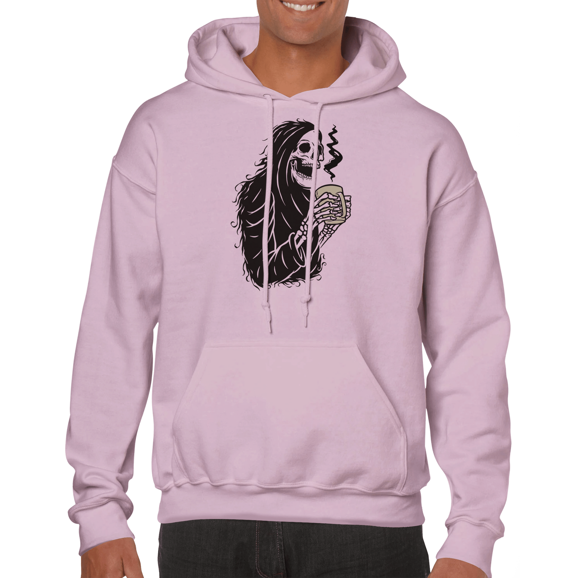 Good Bean Gifts Grim Reaper Fuel Premium Unisex Pullover Hoodie Light Pink / S