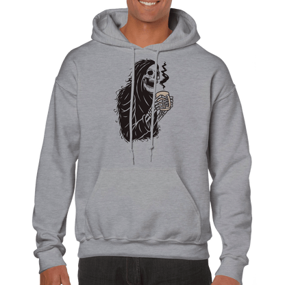 Good Bean Gifts Grim Reaper Fuel Premium Unisex Pullover Hoodie Sports Grey / XS