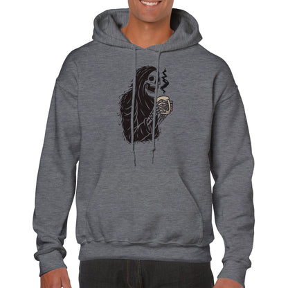 Good Bean Gifts "Grim Reaper Fuel" Pullover Hoodie Charcoal Heather / XS