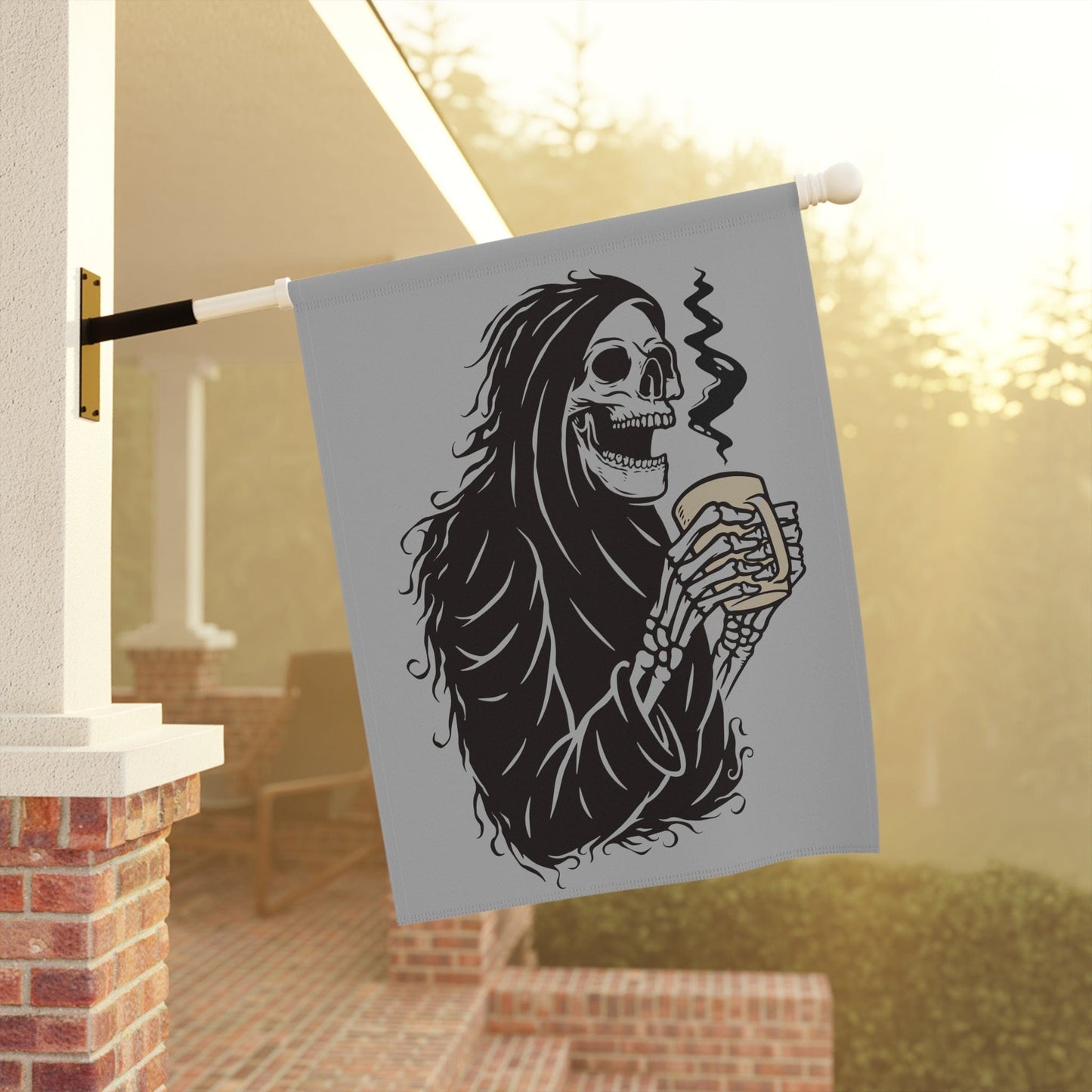 Good Bean Gifts "Grim Reaper's Roast"  House Banner (Grey background)