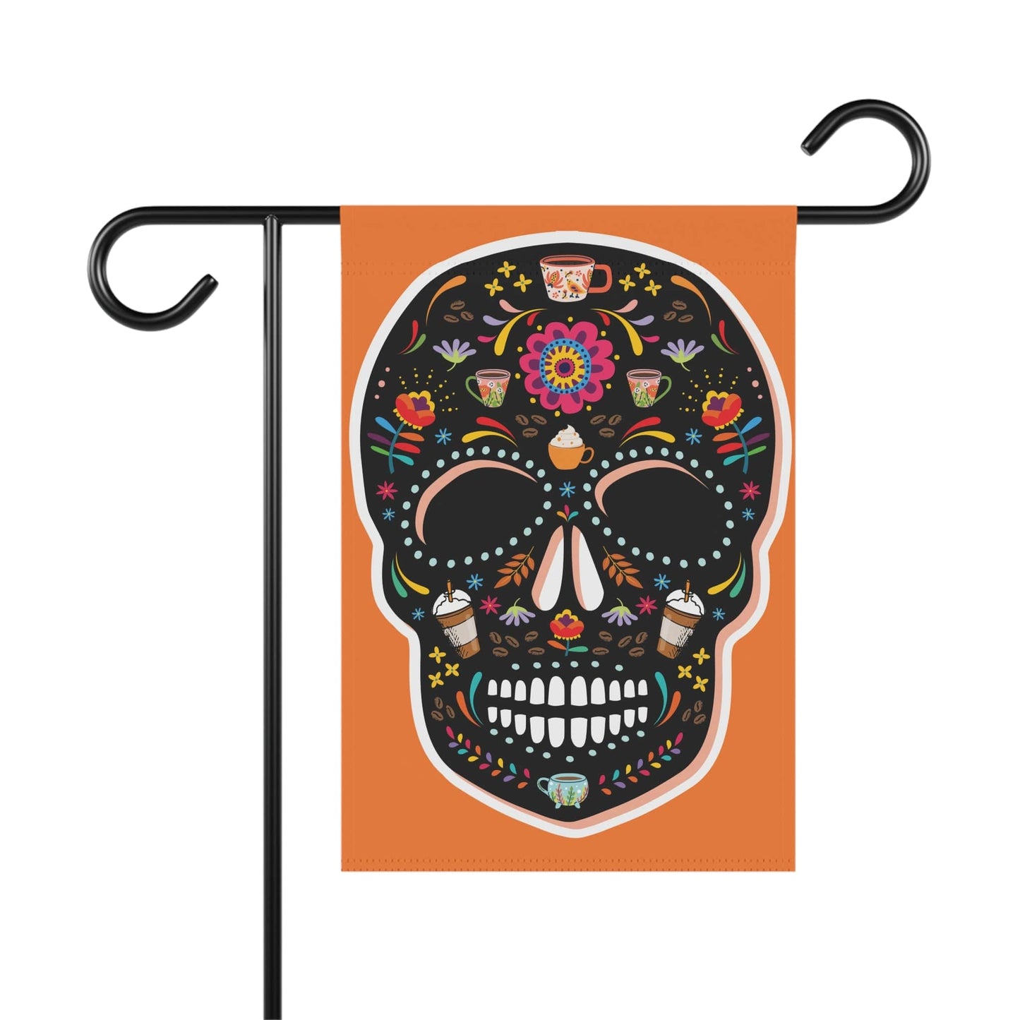 Good Bean Gifts Halloween Caffeinated Sugar Skull  for Coffee Lovers 12'' × 18''