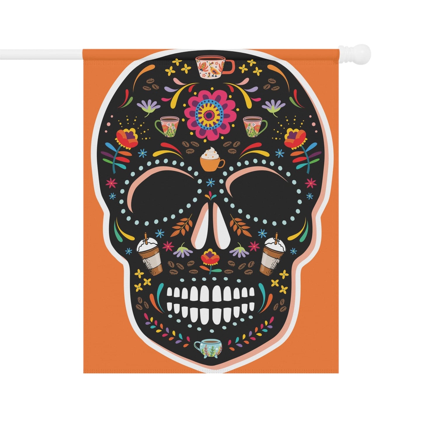 Good Bean Gifts Halloween Caffeinated Sugar Skull  for Coffee Lovers 24.5'' × 32''