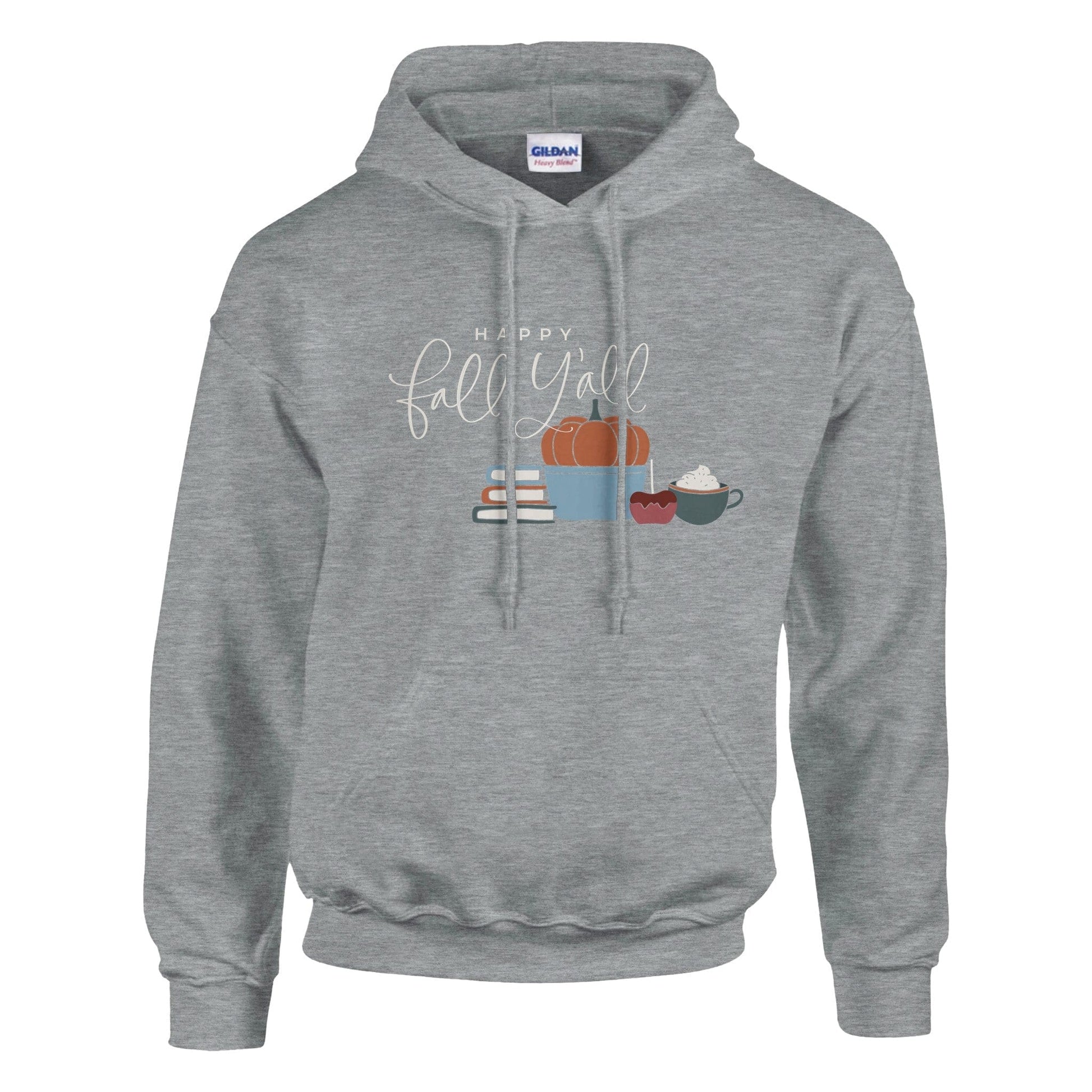 Good Bean Gifts "Happy Fall, Y'all " -Classic Unisex Pullover Hoodie | Gildan® 18500 Ash / S