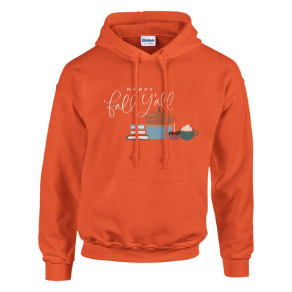 Good Bean Gifts "Happy Fall, Y'all " -Classic Unisex Pullover Hoodie | Gildan® 18500 Orange / S