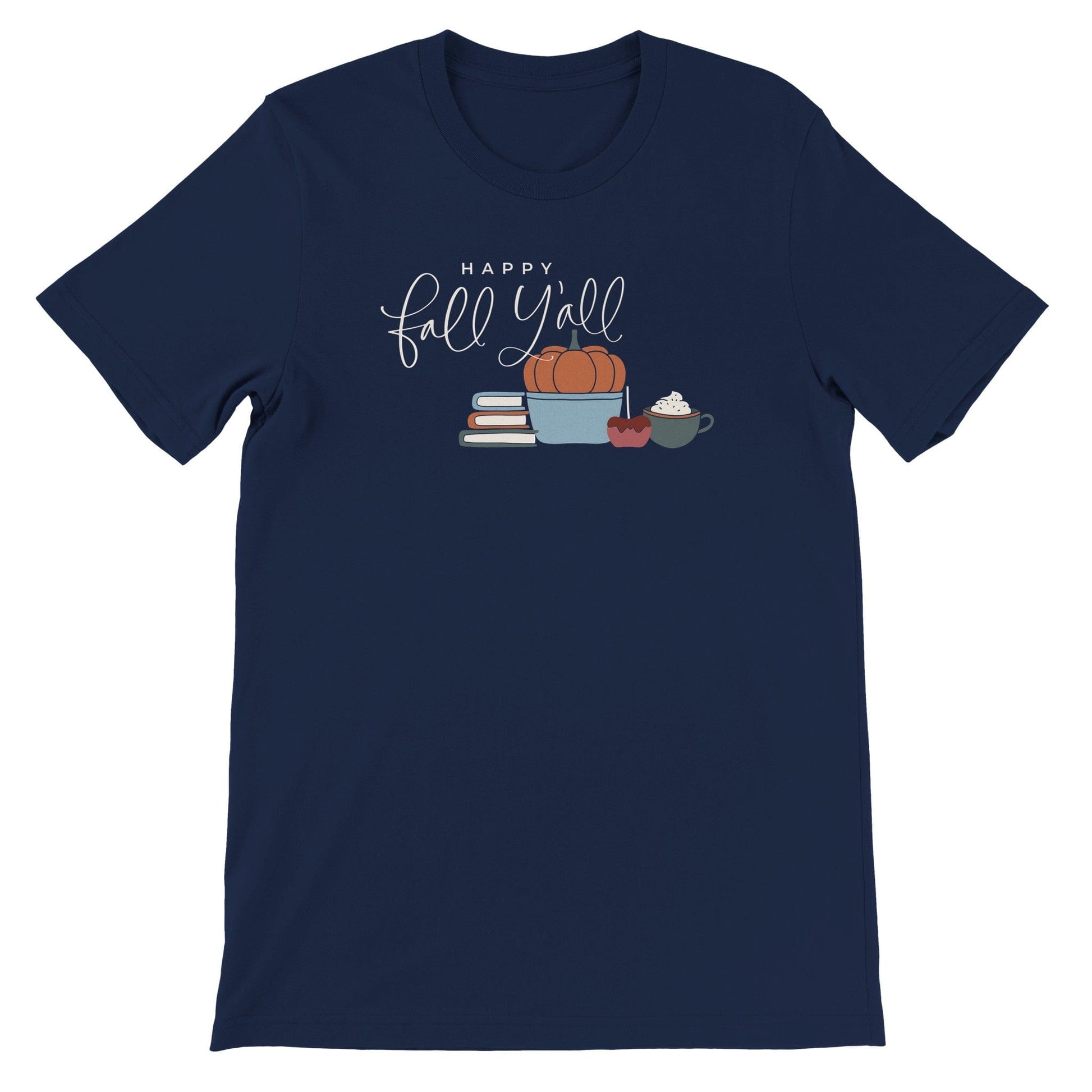 Good Bean Gifts "Happy Fall, Y'all " Unisex Crewneck T-shirt Navy / S