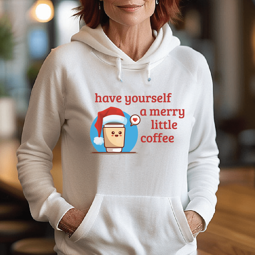 Good Bean Gifts Have Yourself a Merry Little Coffee - Classic Unisex Pullover Hoodie White / S