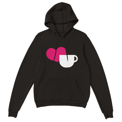 Good Bean Gifts Heart + Coffee Cup - Classic Unisex Pullover Hoodie Black / M