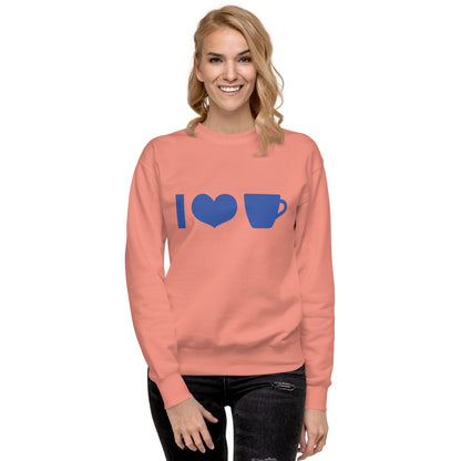 Good Bean Gifts I Heart Coffee Cup ICONS Unisex Premium Sweatshirt