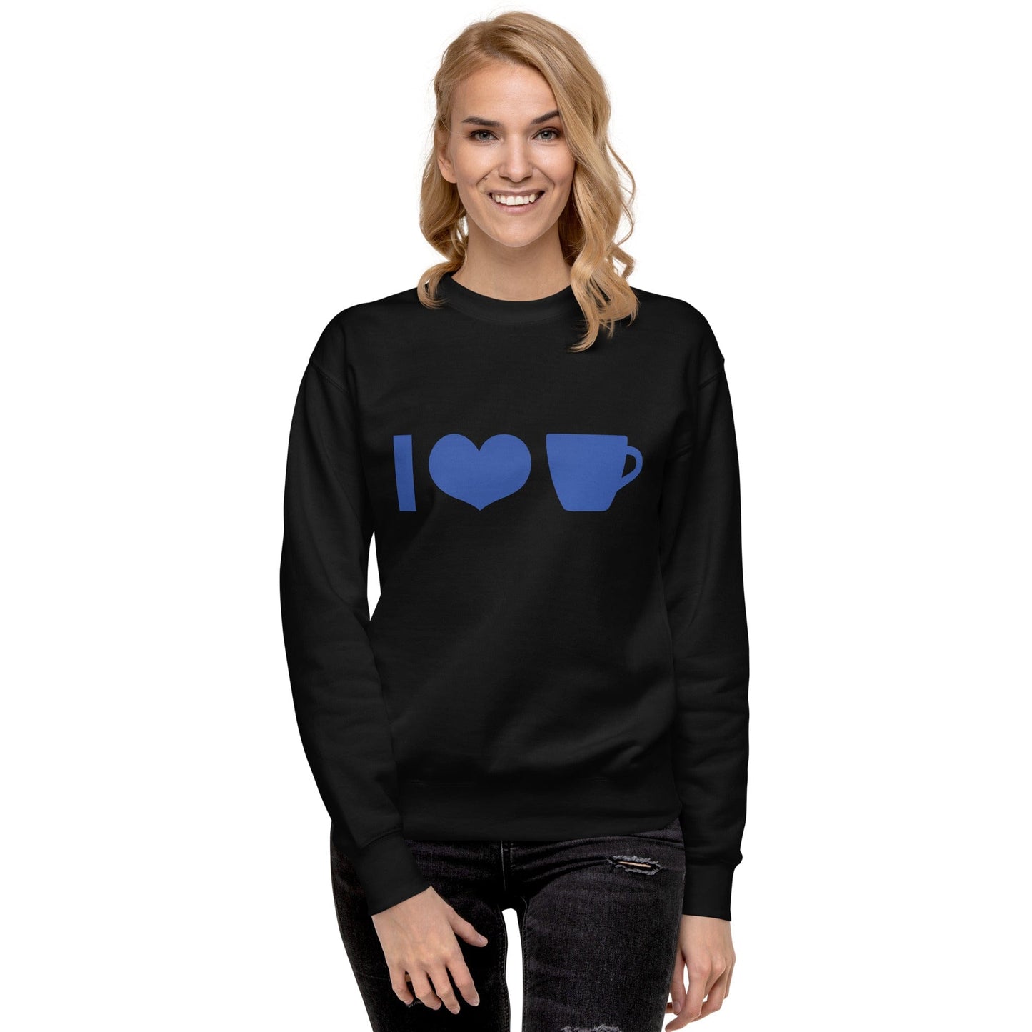 Good Bean Gifts I Heart Coffee Cup ICONS Unisex Premium Sweatshirt