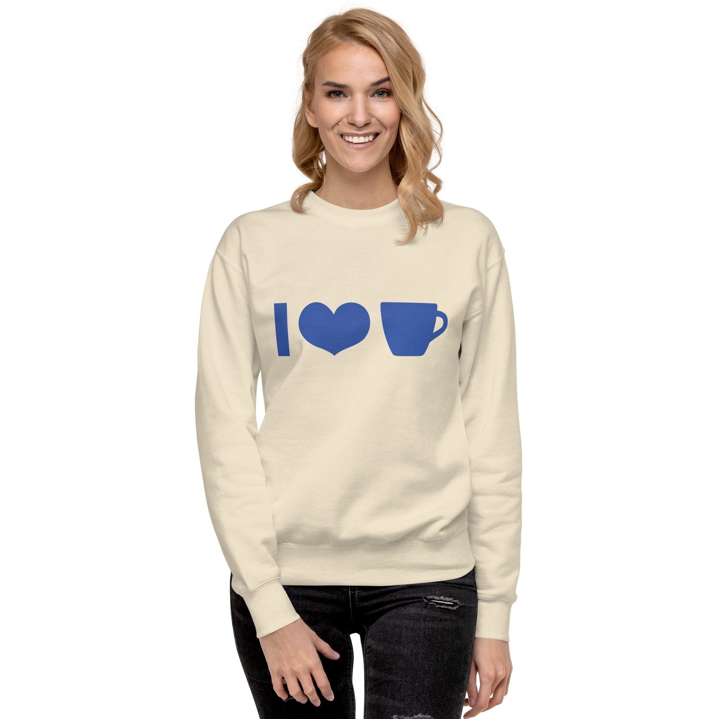 Good Bean Gifts I Heart Coffee Cup ICONS Unisex Premium Sweatshirt