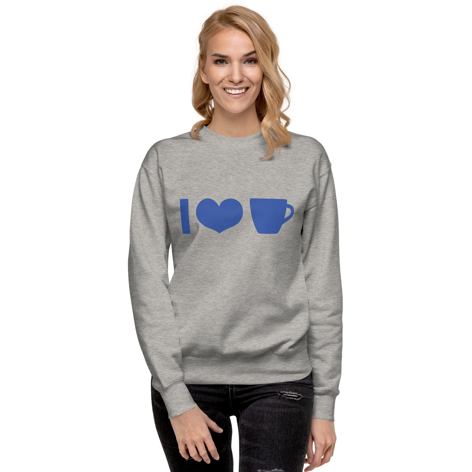 Good Bean Gifts I Heart Coffee Cup ICONS Unisex Premium Sweatshirt