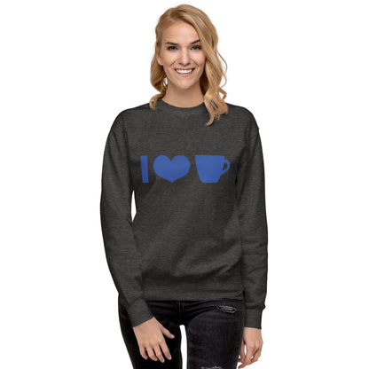 Good Bean Gifts I Heart Coffee Cup ICONS Unisex Premium Sweatshirt