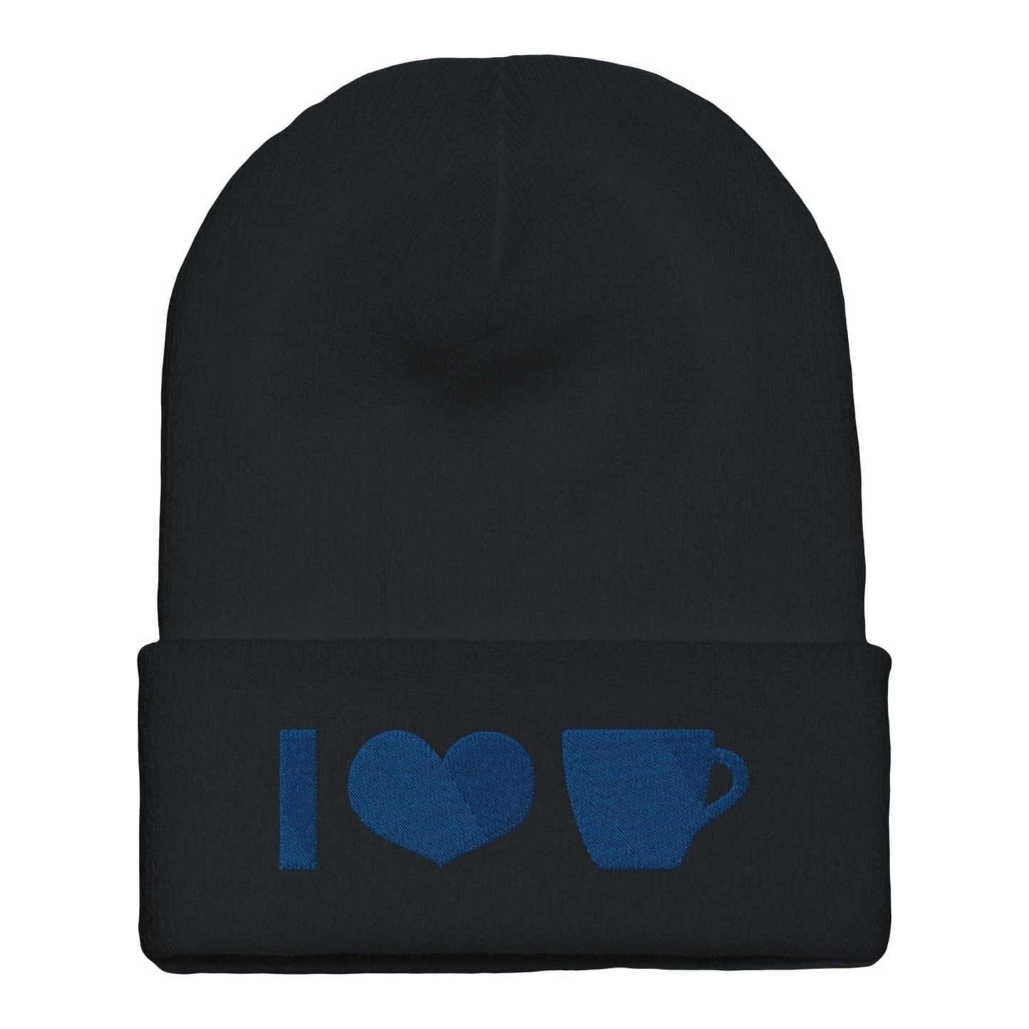 Good Bean Gifts I Heart Coffee  ICONS - Stylish & Warm Flexfit Cuffed Hat Black