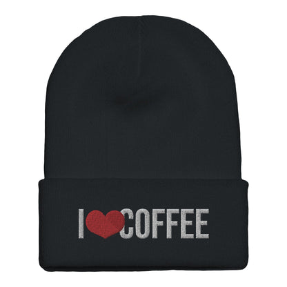 Good Bean Gifts I Love Coffee Beanie – Stylish & Warm Flexfit Cuffed Hat