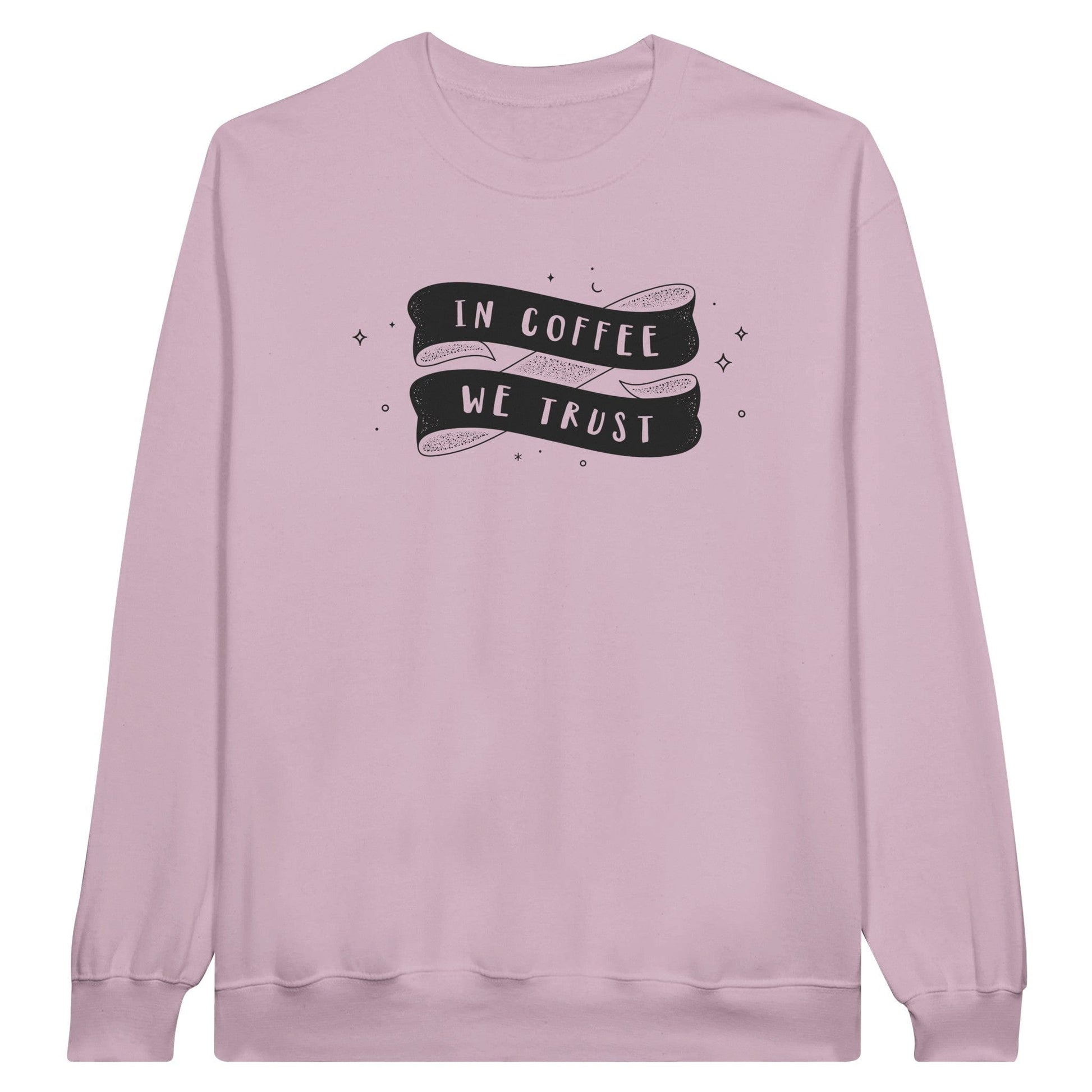 Good Bean Gifts "In Coffee We Trust"  Classic Unisex Crewneck Sweatshirt Light Pink / S