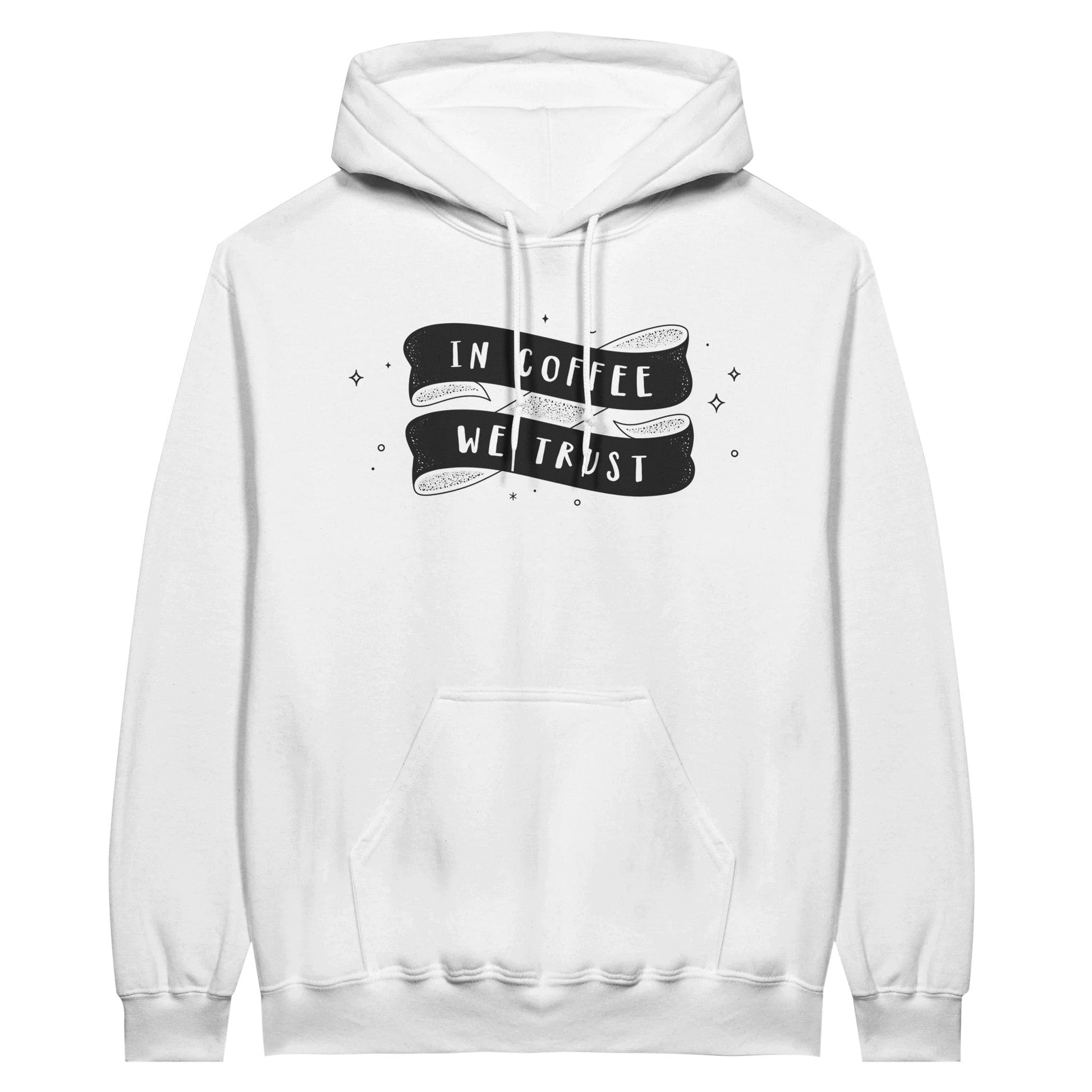 Good Bean Gifts "In Coffee We Trust"  Classic Unisex Pullover Hoodie White / S
