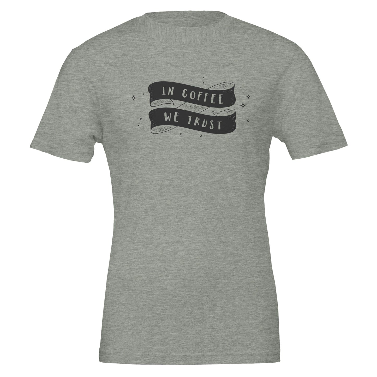 Good Bean Gifts "In Coffee We Trust" Unisex Crewneck T-shirt | Bella + Canvas 3001 Athletic Heather / S