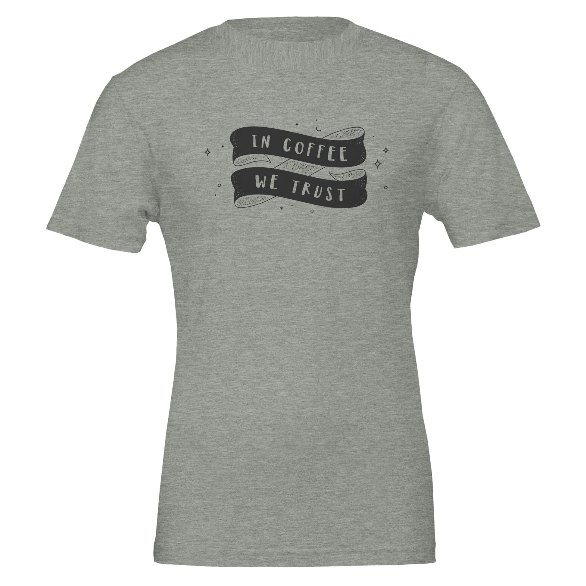Good Bean Gifts "In Coffee We Trust" Unisex Crewneck T-shirt | Bella + Canvas 3001 Athletic Heather / S