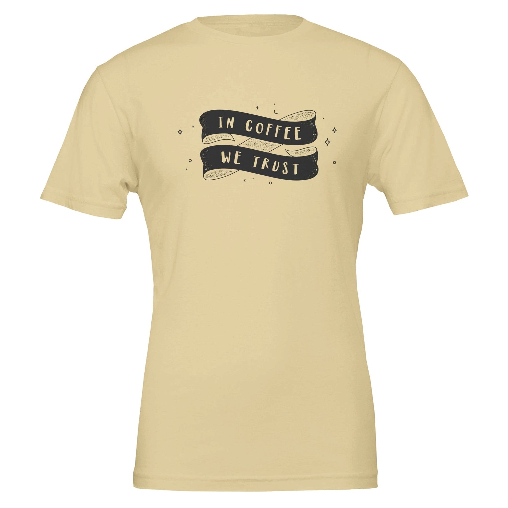 Good Bean Gifts "In Coffee We Trust" Unisex Crewneck T-shirt | Bella + Canvas 3001 Natural / S