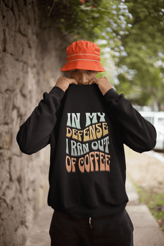 Good Bean Gifts In my defense, I ran out of coffee - Classic Unisex Crewneck Sweatshirt | Gildan® 18000 Black / S